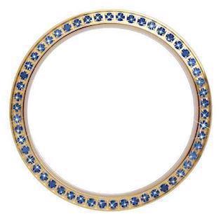TCG32-BLUE, Forgyldt topring med 54 blå safirer fra Christina Jewelery & Watches